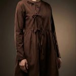 Kahverengi Bağlama Detay Oversize Kimono