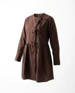 Kahverengi Bağlama Detay Oversize Kimono - Görsel 2