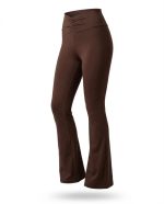 Kahverengi Önü Büzgülü İspanyol Paça Tayt - Görsel 2