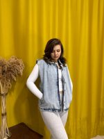 Mavi Cepli Kot Yelek